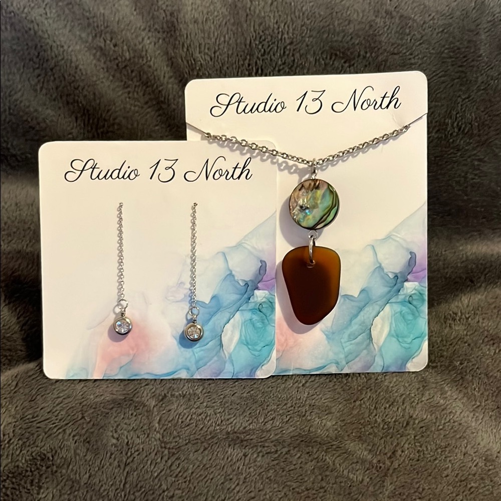 NWT! Studio 13 North Handmade Necklace and Earring Set